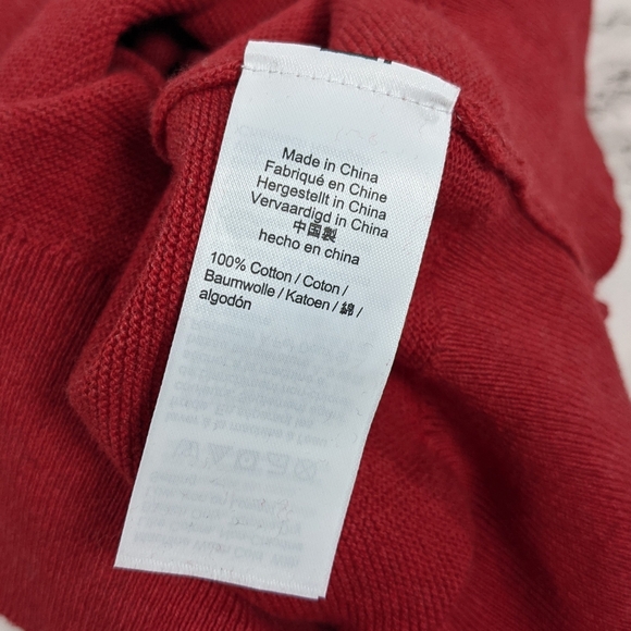 NWT J. Crew Red Crewneck Sweater Size Medium 100% Cotton - Picture 6 of 6